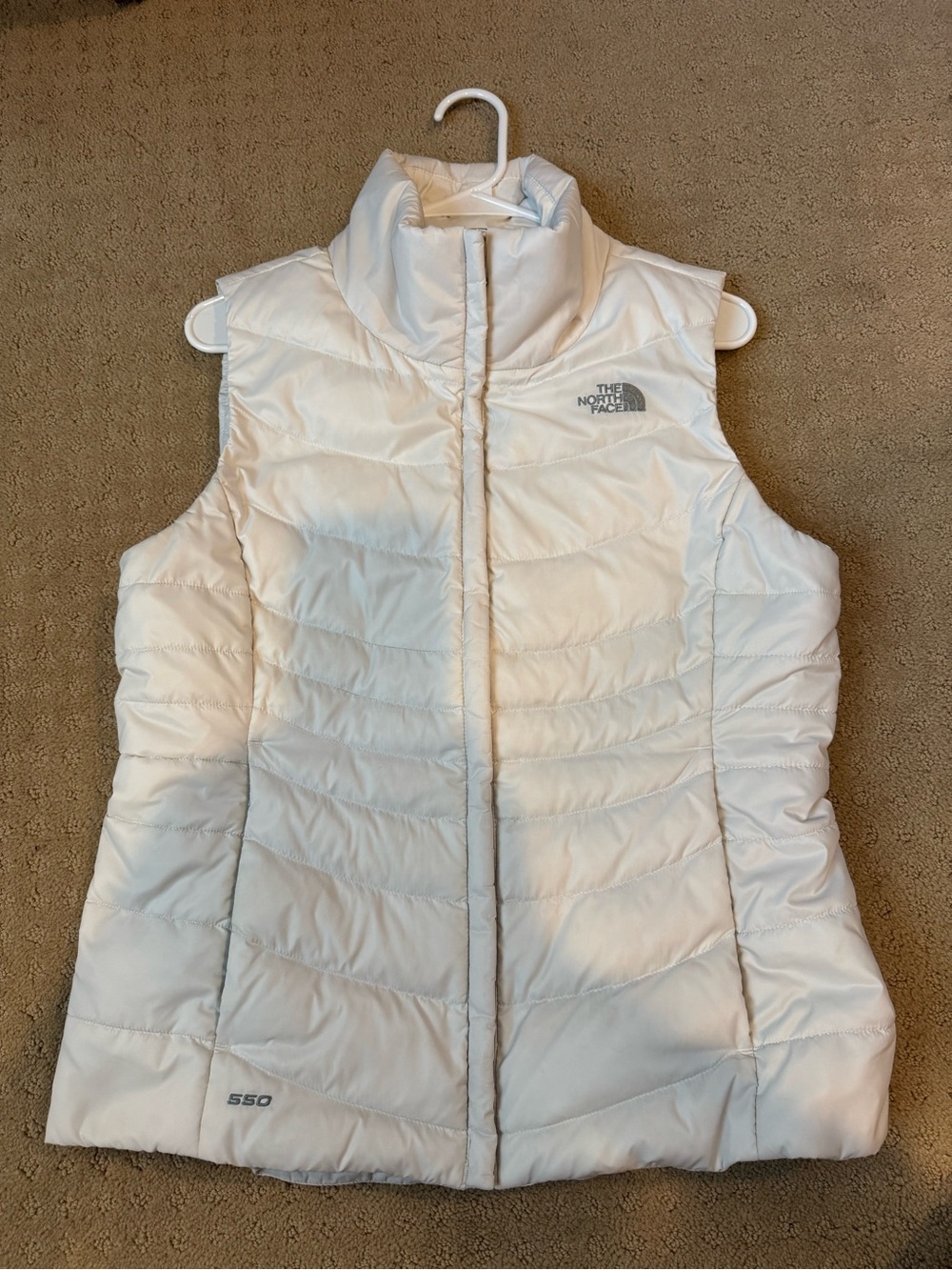 The North Face Women's White Quilted Down Vest